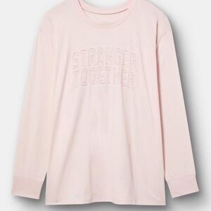 NWT Torrid Size 2 Breast Cancer Awareness Classic-fit Long Sleeve Tshirt